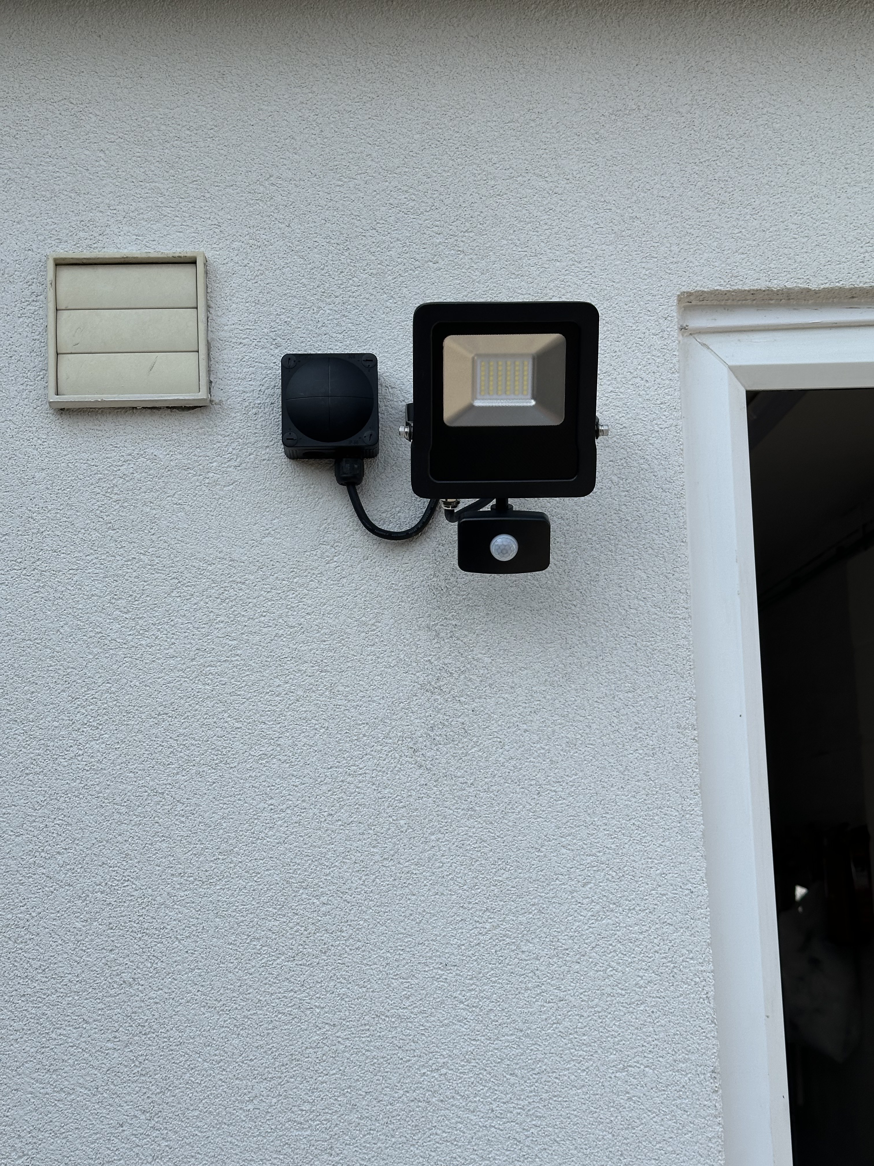 Rewire in progress — first fix cabling